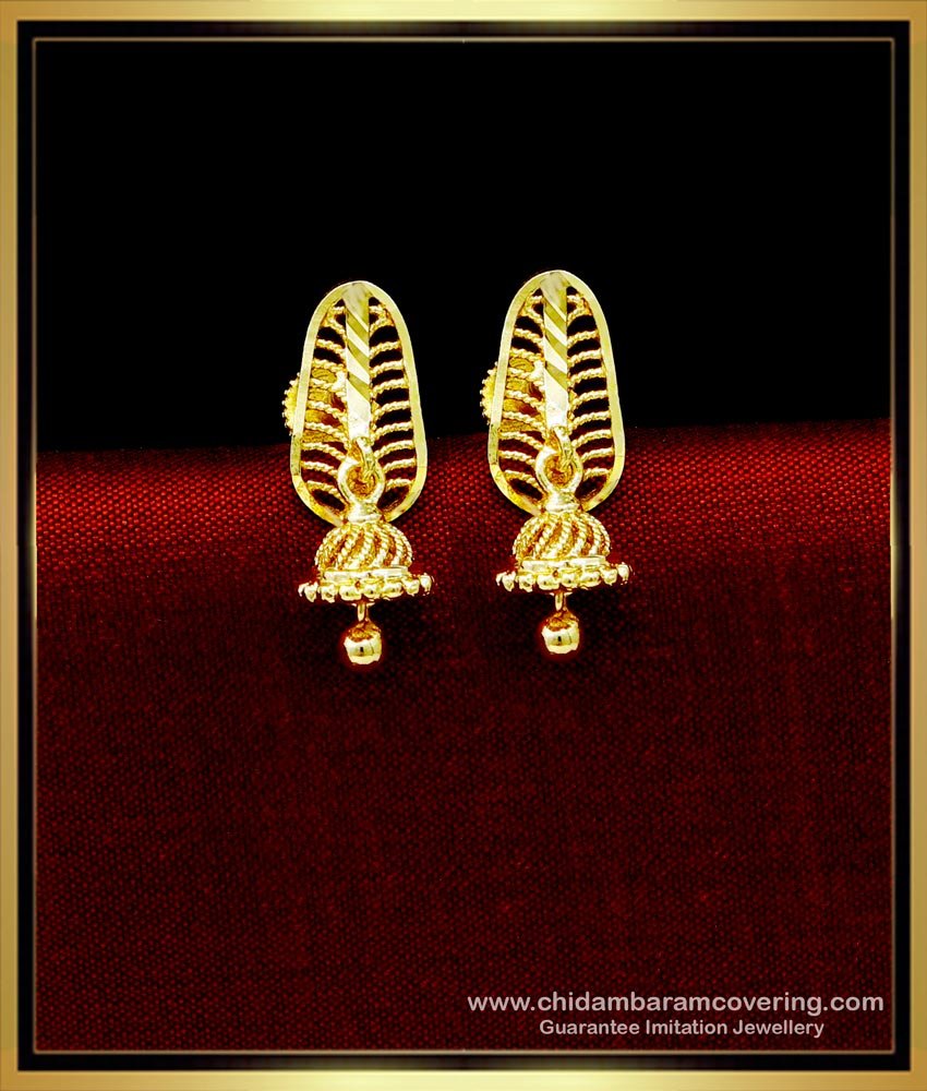 Gold Look Daily Use 1 Gram Gold Stud Earrings for Women