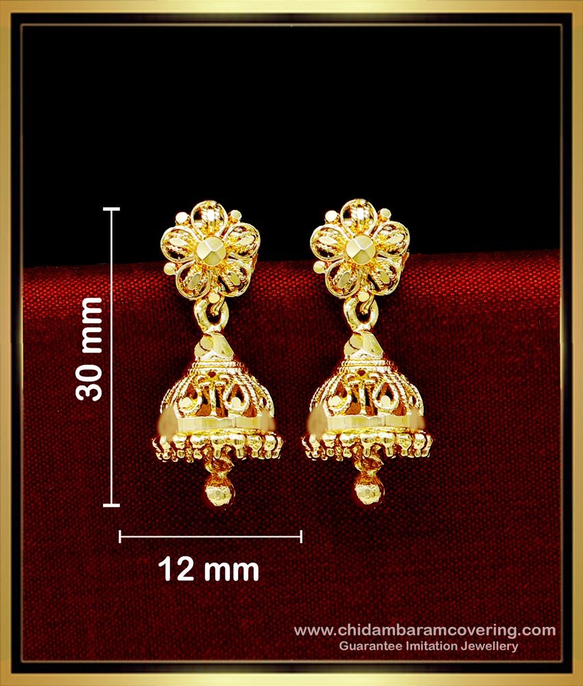 Small Jimikki Kammal Gold Design Gold Plated Jewellery 