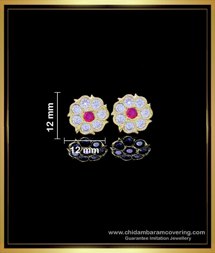  impon earrings, gold earrings for daily use, impon 5 metal jewellery, Impon kammal, Impon stud Earrings, Panchaloha Earrings, impon kammal price, Impon earrings designs, 