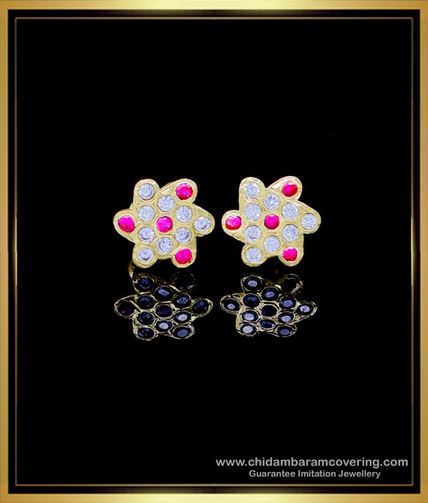  Impon jewellery online india, impon jewellery online, stone earrings studs, Impon kammal, Impon stud Earrings,  Gold plated impon jewellery online, impon kammal price, 