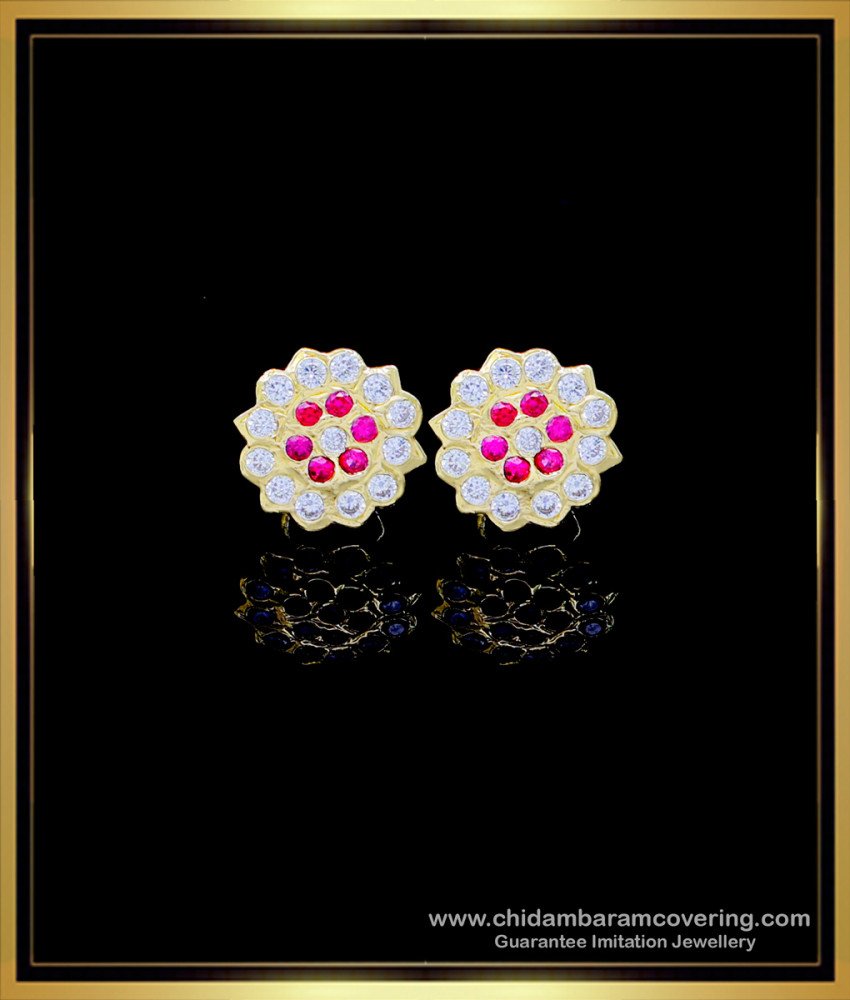  Impon jewellery online india, impon jewellery online, stone earrings studs, Impon kammal, Impon stud Earrings,  Gold plated impon jewellery online, impon kammal price, 