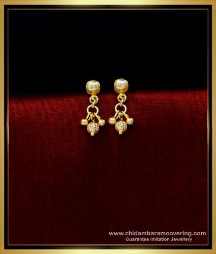 ERG1778 - Light Weight Daily Use 1 Gram Gold Earrings for Baby Girl