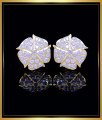  Impon jewellery online india, impon stud earrings, white stone stud earrings, ear studs with stones, white stone stud earrings, Gold plated impon jewellery online, impon kammal price, 