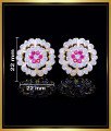  Impon jewellery online india, impon stud earrings, white stone stud earrings, ear studs with stones, white stone stud earrings, Gold plated impon jewellery online, impon kammal price, 