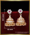  gold plated jhumkas, stylish bridal gold jhumka design, gold jhumka new design, jimikki kammal, stone jhumkas, bridal heavy gold jhumka design, artificial jhumkas, ruby jhumkas, impon jewelelry