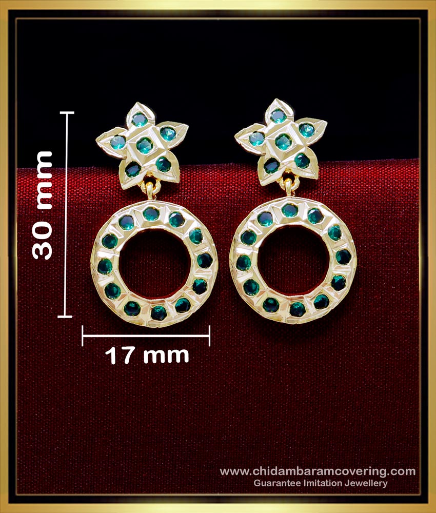 gold covering thodu, imitation five metal jewellery, five metal earring, impon kammal, impon thodu, impon earrings, ruby stone earrings, pink stone earrings, 