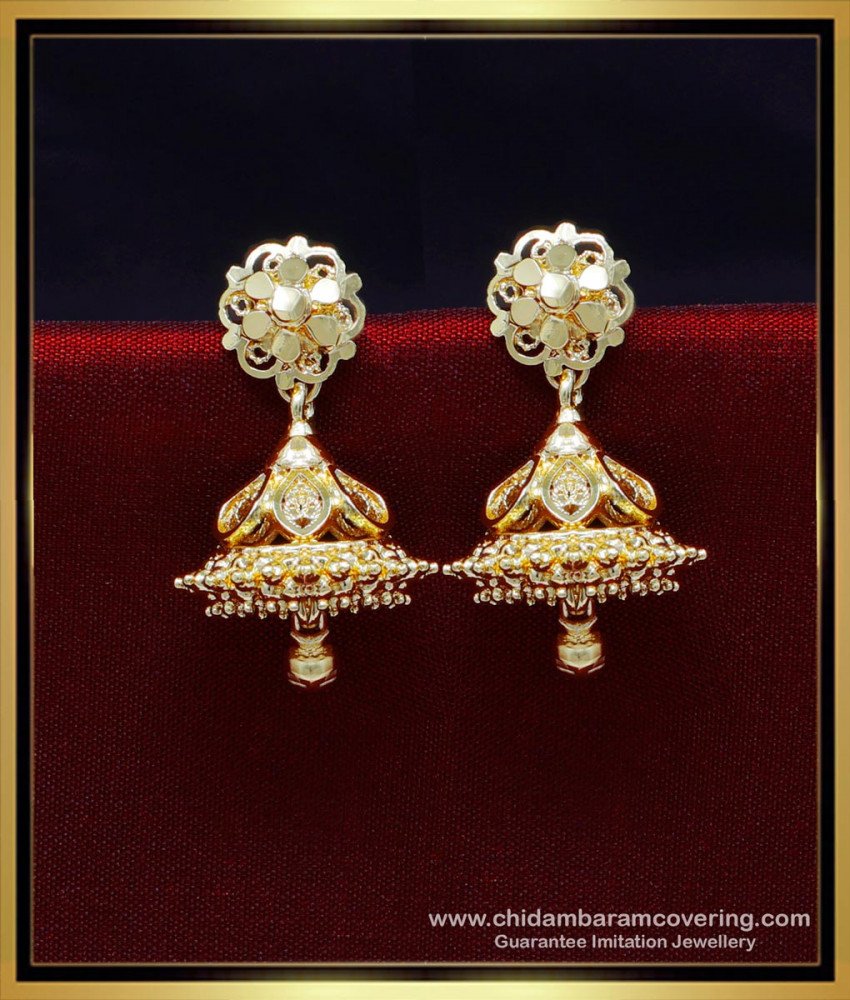 gold plated jhumkas, yellow gold jhumka design, gold jhumka design latest, gold jhumka design with price, jhumka design gold earrings, jhumka earrings gold designs, gold buttalu earrings designs, jhumka latest design of gold earrings, new design of gold jhumka