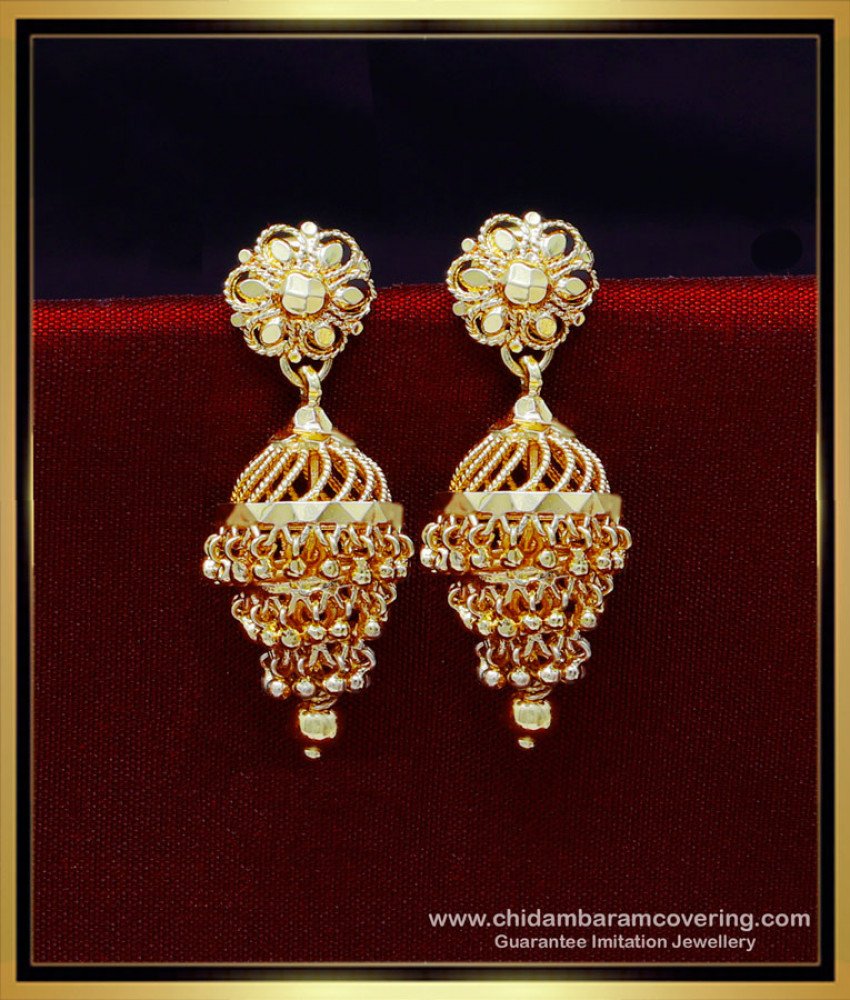 gold plated jhumkas, cz jhumka earrings, gold jhumka design latest, gold jhumka design with price, jhumka design gold earrings, jhumka earrings gold designs, gold buttalu earrings designs, jhumka latest design of gold earrings, new design of gold jhumka