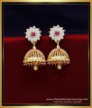  cz earrings buttalu, gold plated jhumkas, cz jhumka earrings, gold jhumka design latest, gold jhumka design with price, jhumka design gold earrings, jhumka earrings gold designs, gold buttalu earrings designs, jhumka latest design of gold earrings, new design of gold jhumka