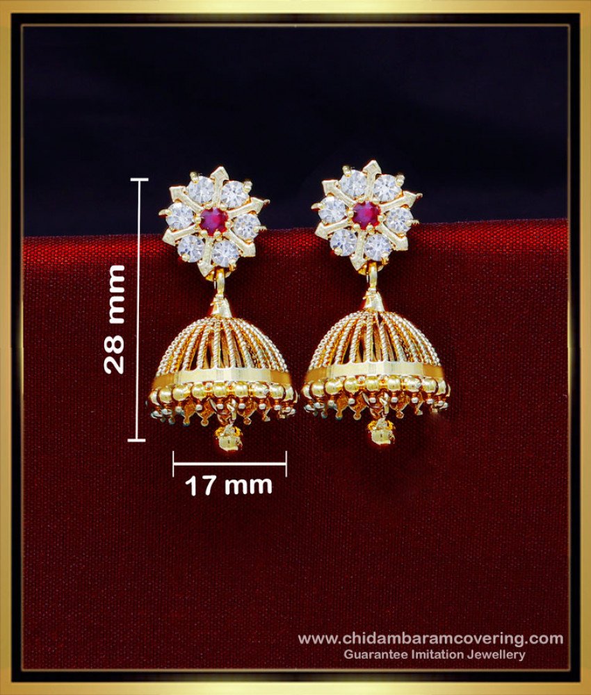  cz earrings buttalu, gold plated jhumkas, cz jhumka earrings, gold jhumka design latest, gold jhumka design with price, jhumka design gold earrings, jhumka earrings gold designs, gold buttalu earrings designs, jhumka latest design of gold earrings, new design of gold jhumka