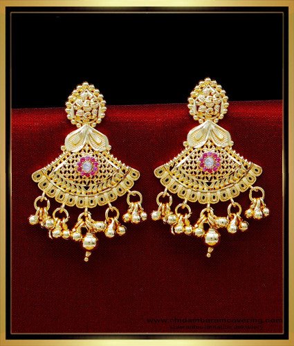 ERG2037 - Attractive Marriage Bridal 2 Gram Yellow Gold Earrings