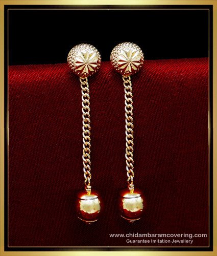 ERG2077 - Trendy Light Weight Gold Earrings Designs for Daily Use