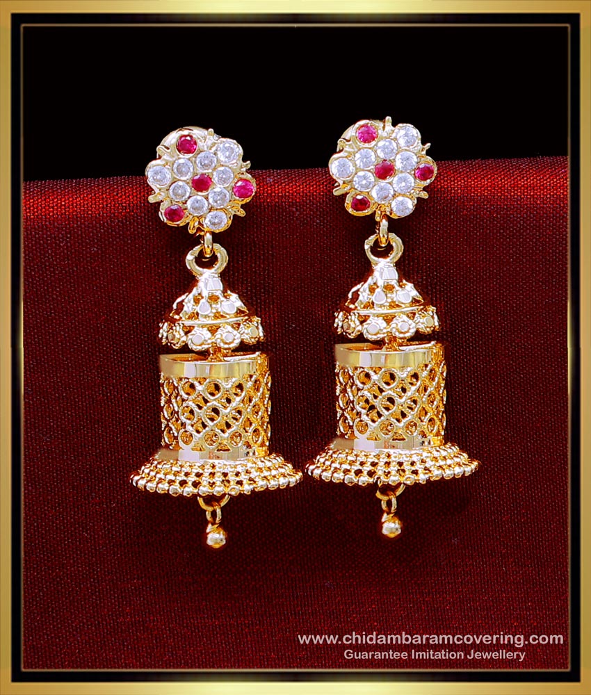 Impon Jewellery online shopping, impon earrings designs, impon stud earrings, impon earrings online shopping, impon earrings jhumka, impon jewellery, jhumka earrings, jhumka earrings gold, Jhumka earrings gold design, Bridal Jhumka Earrings Gold