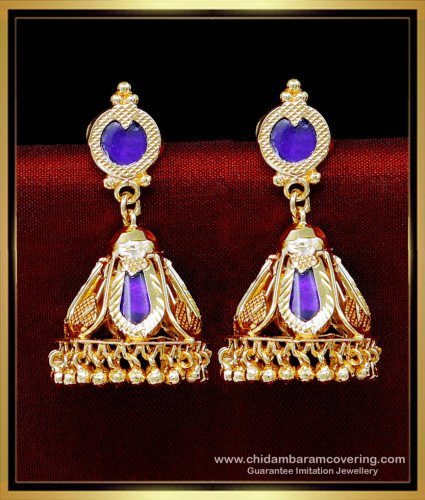 ERG2151 - Kerala Nagapadam Traditional Palakka Jhumka Earrings