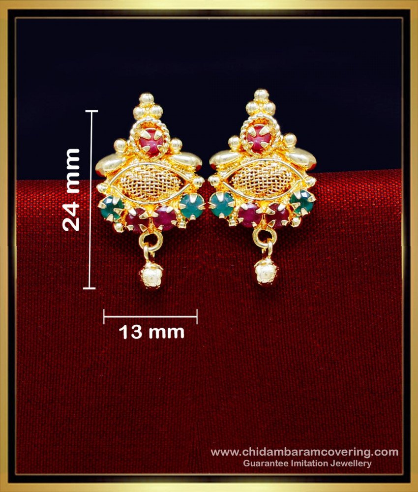 daily wear stud small gold earrings