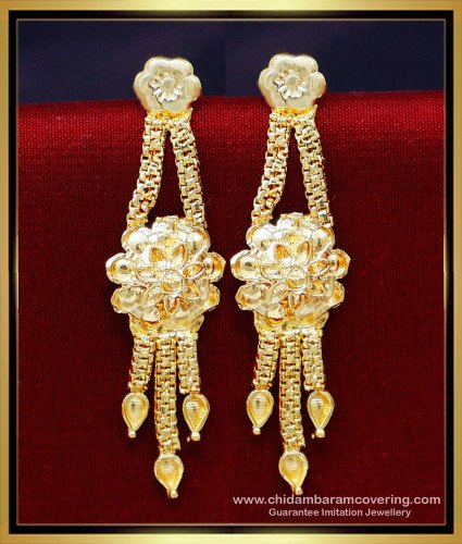 ERG2180 - Gold Plated Latest Gold Earrings Designs for Daily Use