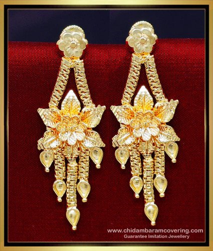 ERG2182 - New Flower Model Gold Plated Earrings for Women