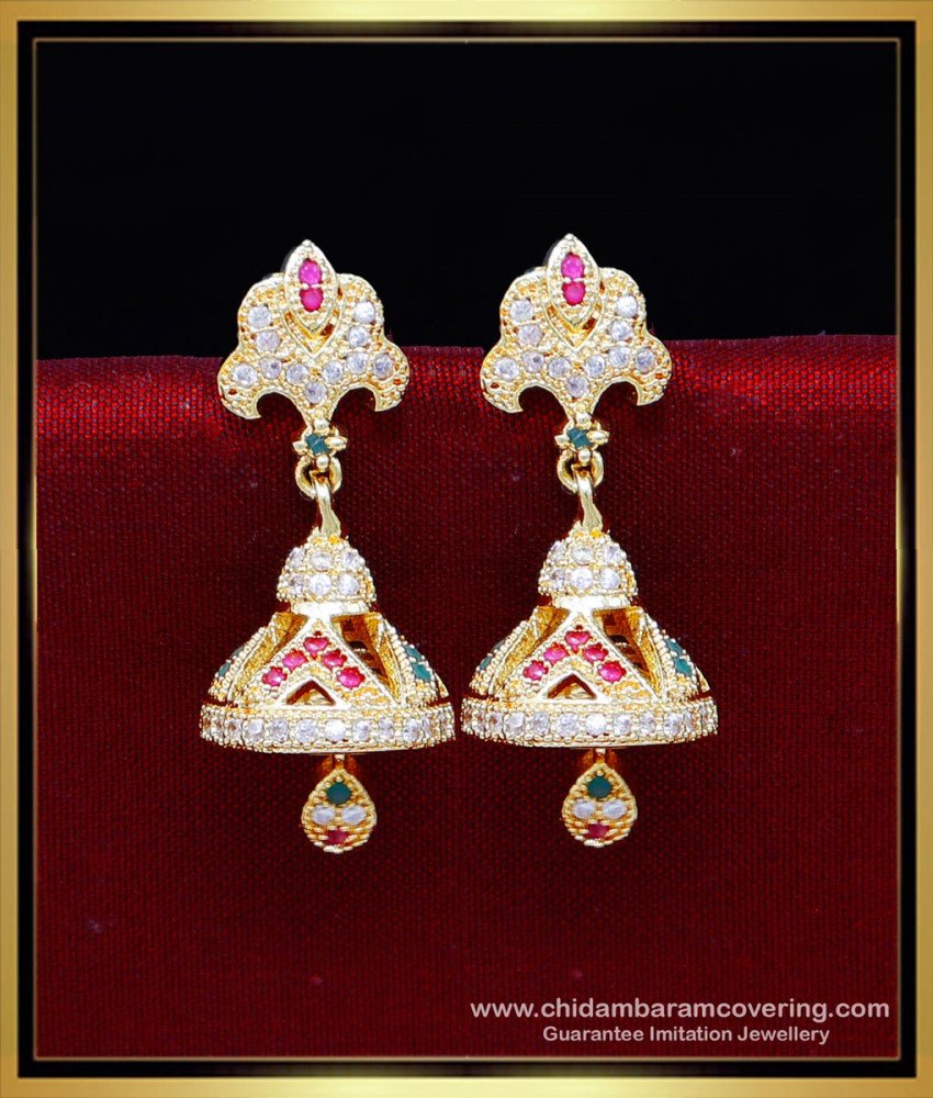 stone jhumkas online shopping