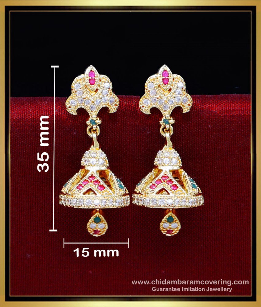 stone jhumkas online shopping