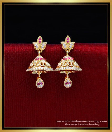 ERG2203 - Attractive American Diamond Jhumka Earrings for Women