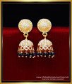 black beads gold jhumkas