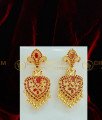 HRM370 - Buy New Arrival Peacock Design Ruby Stone Long Haram Necklace with Earring Set Wedding Jewellery Online