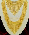 HRM413 - Kerala Wedding Gold Jewellery Designs Gold Plated Lappa Haram Necklace Combo Set