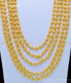 gold plated haram, layered haram, 5 line haram, gold haram, gindla mala, beads mala,  