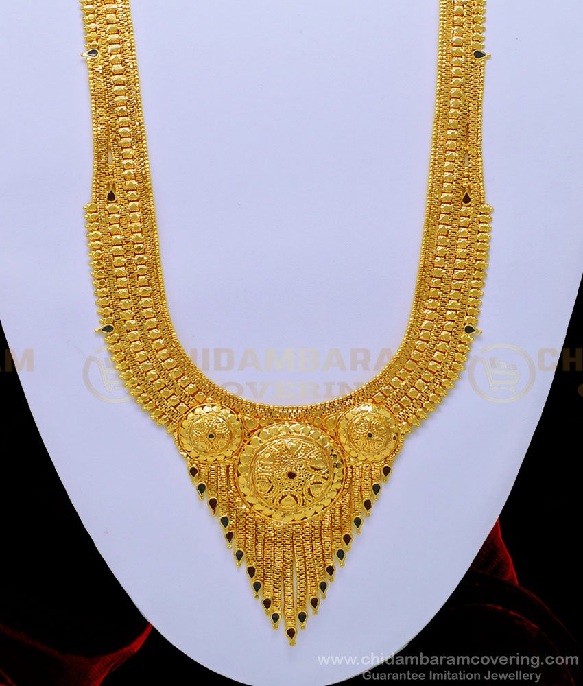 bridal haram, haram designs new model, haram design in grt, raani haar set, rani haram, set haram gold design, haram earring set,