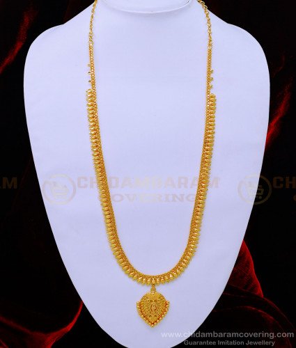 HRM654 - Simple Gold Design Gold Beads Long Haram One Gram Gold Guaranteed Jewelry