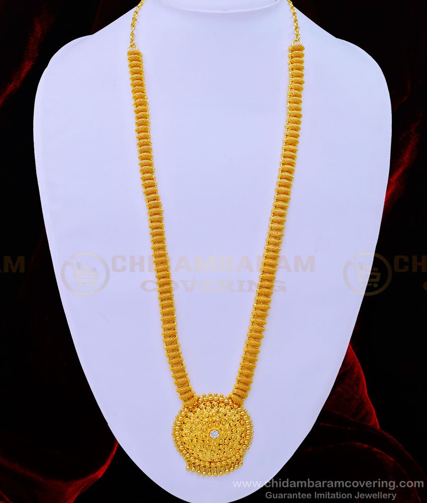 covering haram, Kerala Style Stone Dollar Mullamottu Mala, 1 Gram Gold Plated jewellery, 