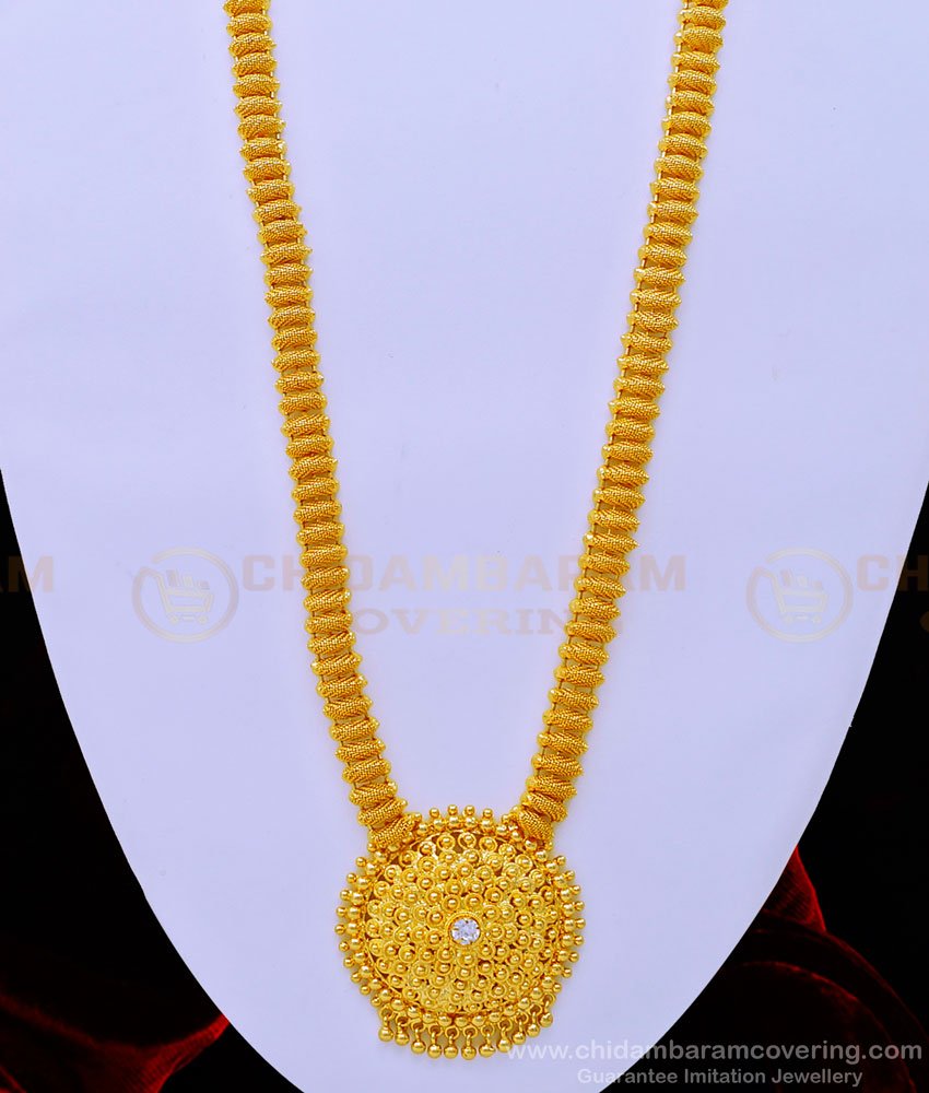 covering haram, Kerala Style Stone Dollar Mullamottu Mala, 1 Gram Gold Plated jewellery, 