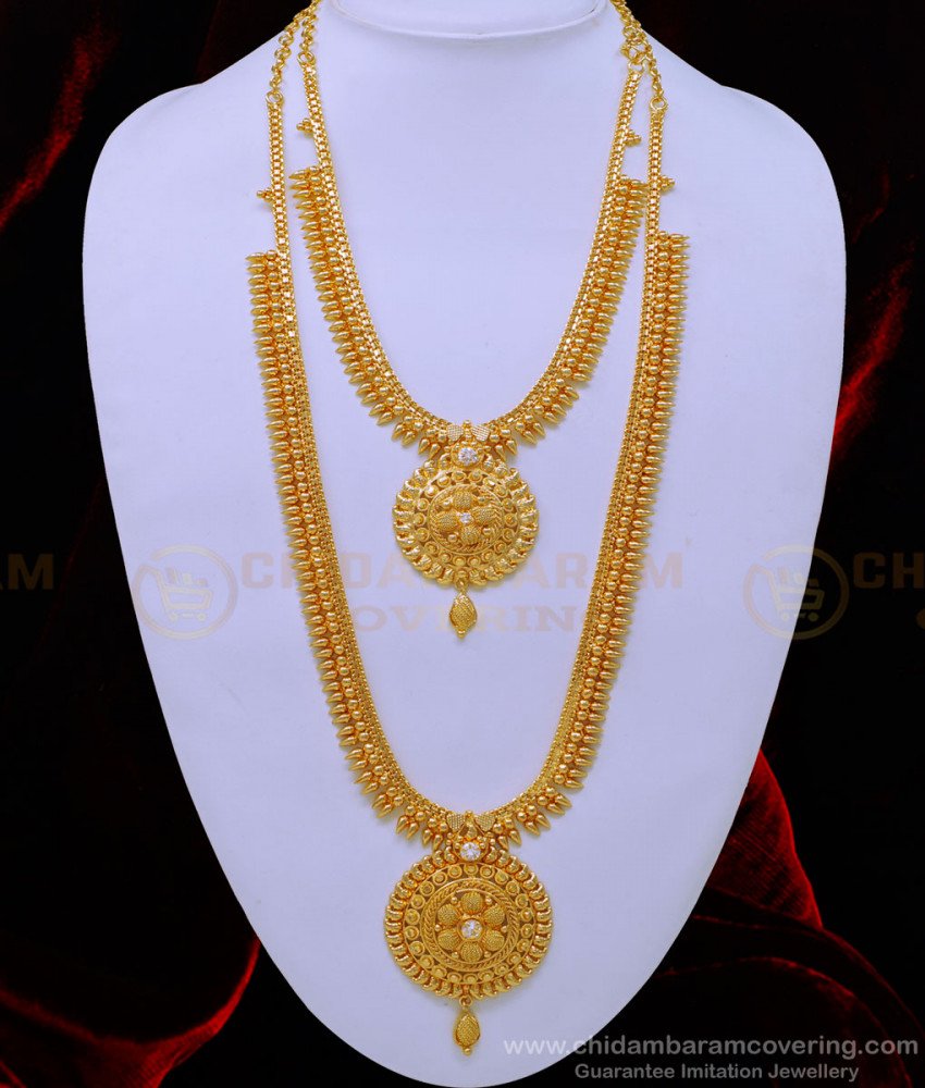 aram set online, haram set buy online, gold plated jewellery, one gram gold jewelry, show mala, necklace haram set, gold haram, gold covering  haram, 