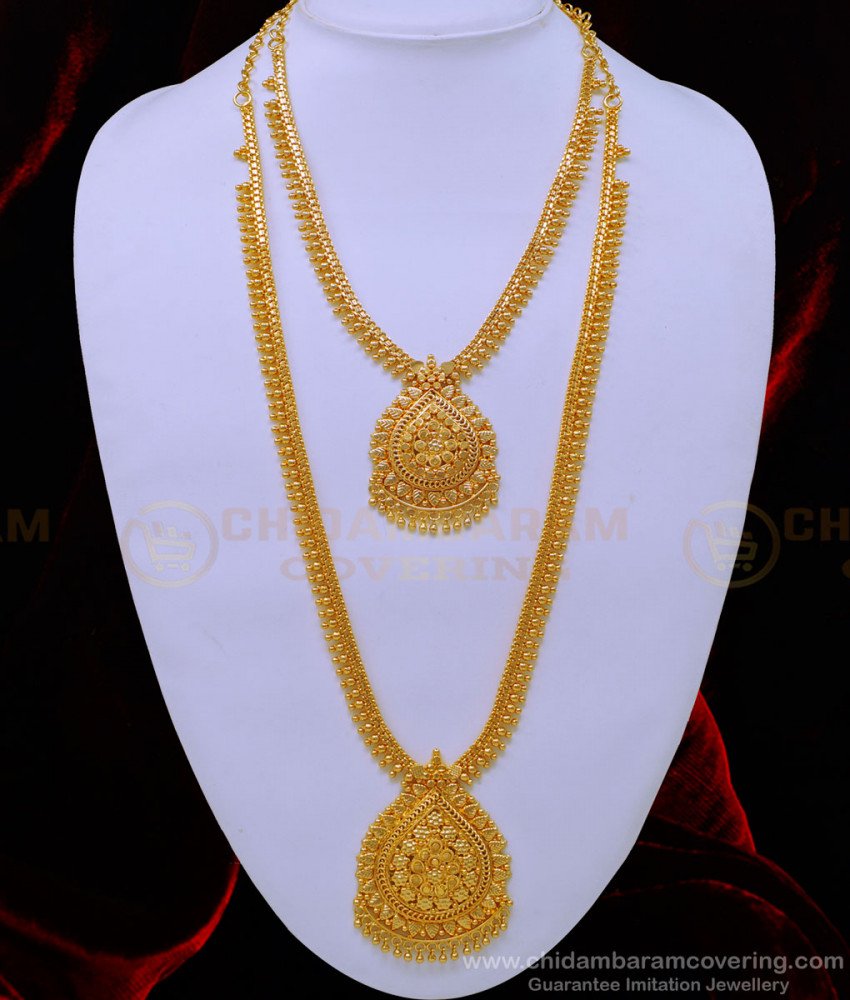 aram set online, haram set buy online, gold plated jewellery, one gram gold jewelry, show mala, necklace haram set, gold haram, gold covering  haram, 