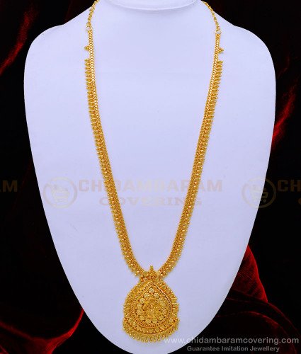 HRM694 - Traditional Gold Beads Long Haram Design 1 Gram Gold Plated Haram Buy Online