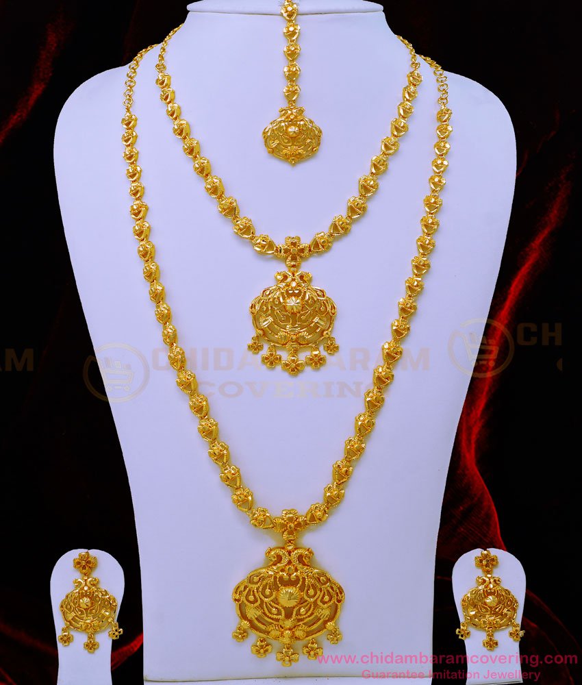 wedding jewellery sets with price, indian bridal jewellery sets with price, one gram gold jewellery online shopping, south Indian bridal jewellery,  