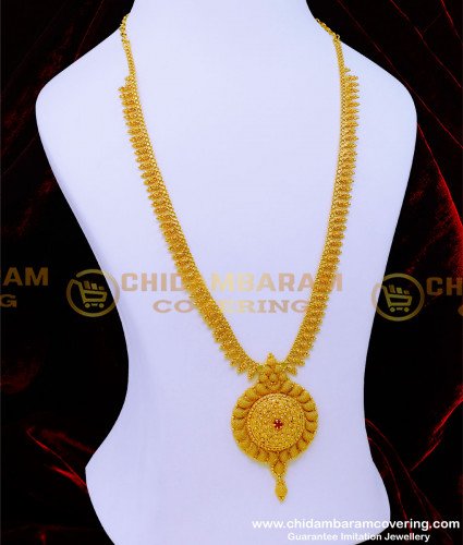 HRM850 - Latest Gold Stone Haram Designs 1 Gram Gold Haram Online 