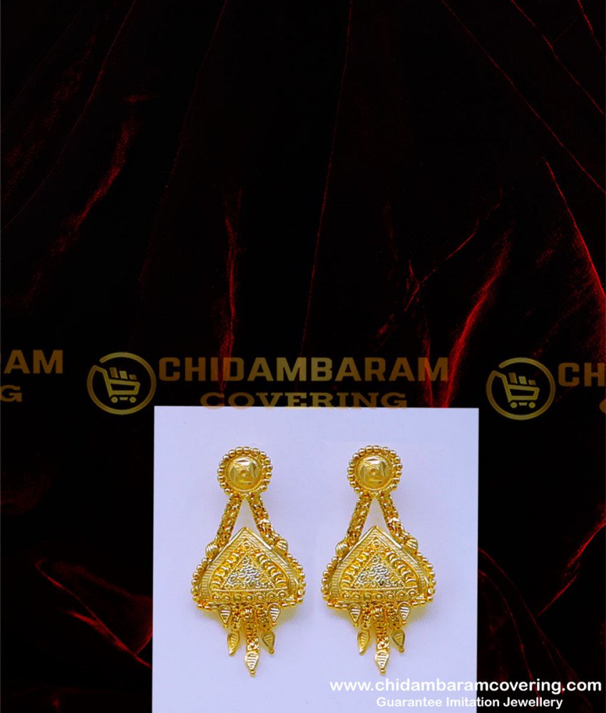 2 gram gold jewellery online shopping, 2 gram gold earrings new design, 2 Gram Gold Earrings daily use,  2 gram forming gold jewellery online