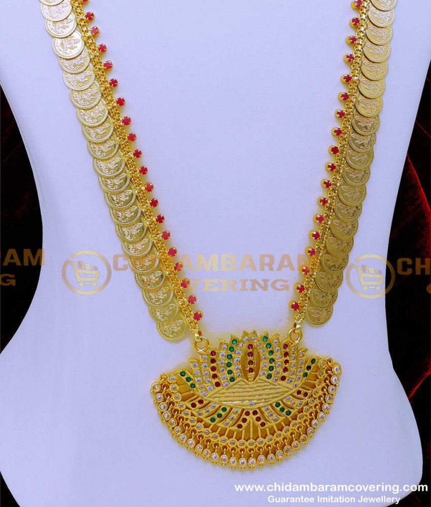 impon haram design, coin mala, kasu mala, kasumalai haram designs, kasulaperu haram, traditional kasulaperu designs, gold kasulaperu, impon jewellery with price, impon jewellery se