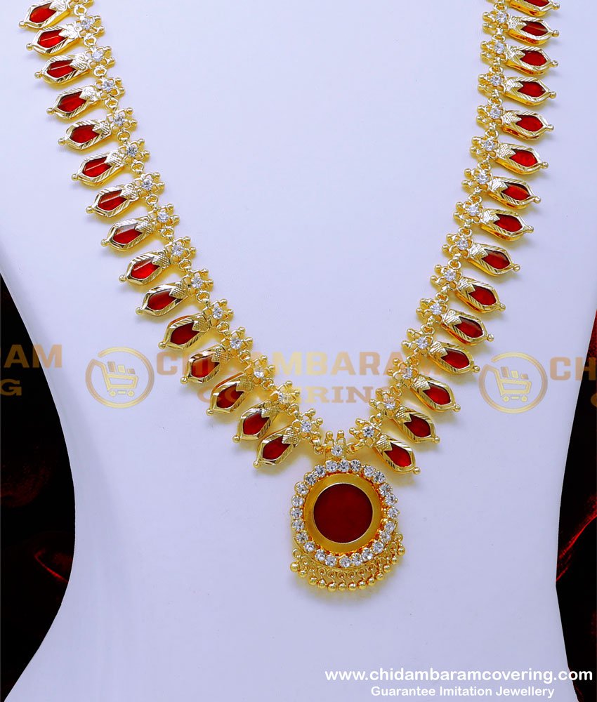 kerala jewellery, kerala haram design, palakka necklace gold, palakka mala online, kerala jewellery, 1 gram gold plated jewellery, 1gm gold plated jewellery, palakka mala 