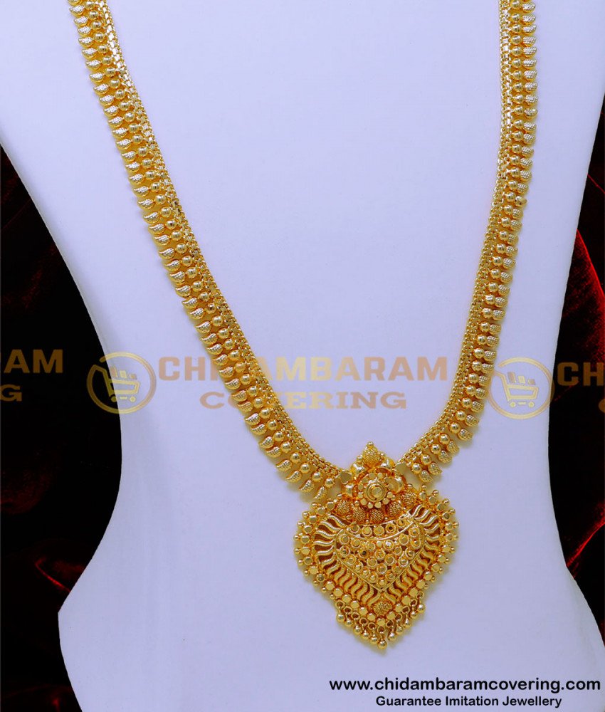 long mango haram designs in gold, long mango haram designs in gold, 1 gram gold haram, 1 gram gold haram, plain gold mango haram designs, flower haram designs, mango haram designs gold, flower haram designs, 1 gram gold jewellery,1 gram gold plated jewellery