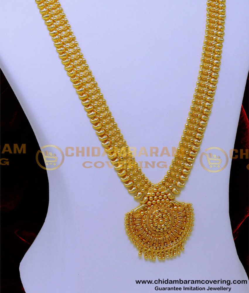 long mango haram designs in gold, long mango haram designs in gold, 1 gram gold haram, 1 gram gold haram, plain gold mango haram designs, flower haram designs, mango haram designs gold, flower haram designs, 1 gram gold jewellery,1 gram gold plated jewellery