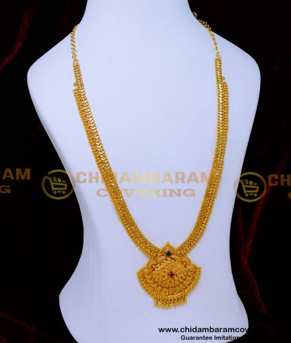 HRM997 - Marriage Bridal Ad Stone Gold Beads Haram Designs Gold