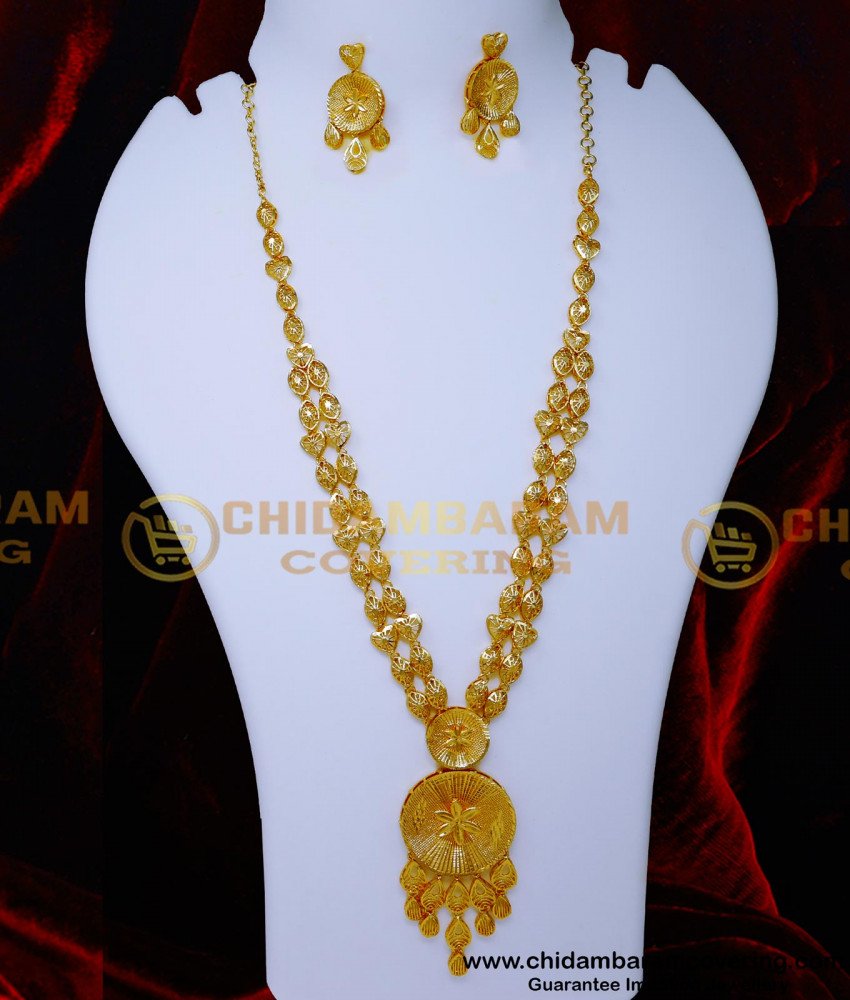 arabic gold long necklace designs