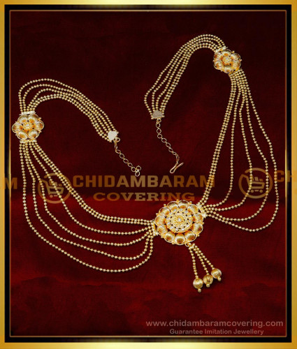 HIP024 - Real Gold Pattern Covering Bridal Waist Chain for Saree