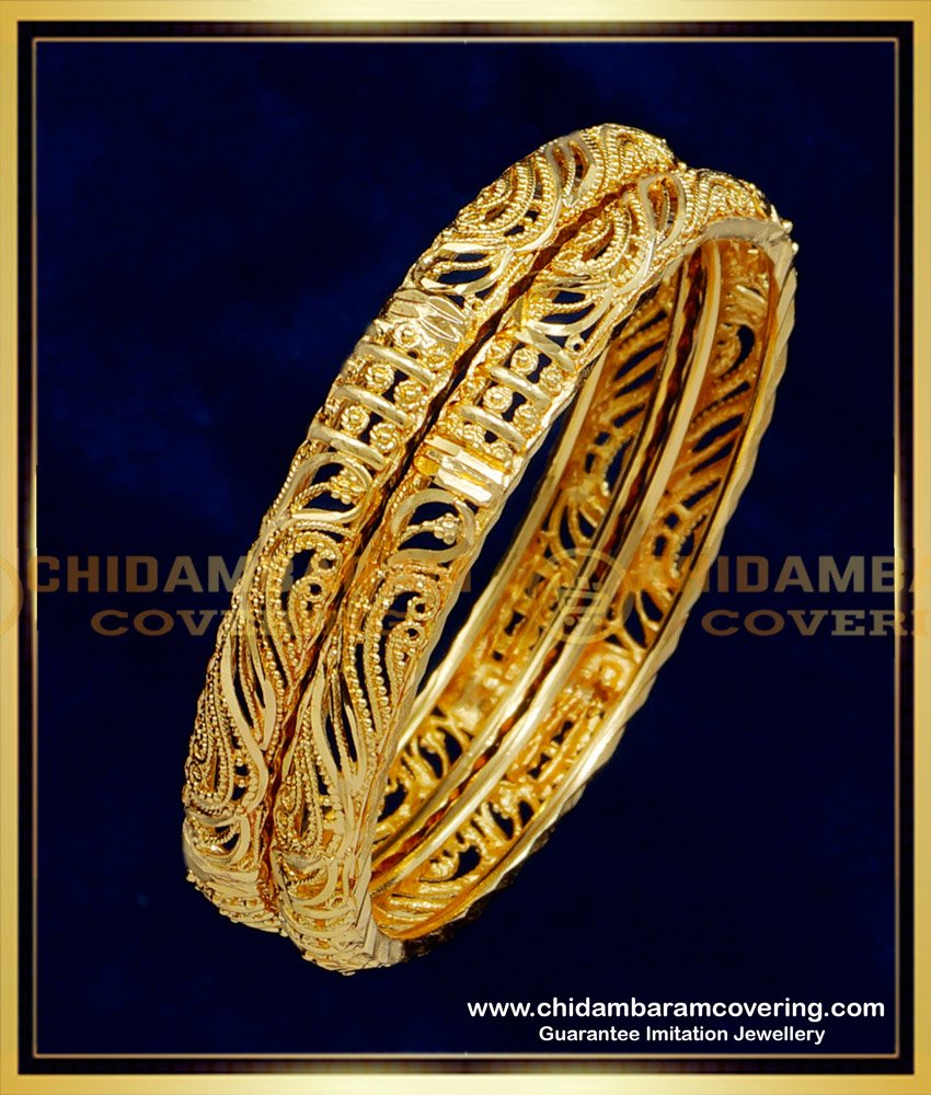 KBL039 - 2.0 Size Latest Gold Kids Bangles Design 1 Gram Gold Guarantee Bangles Online 