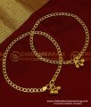 ANK039 - 10 Inch South Indian Gold Plated Guaranteed Anklet Kolusu Design For Women