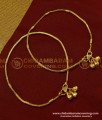 ANK050 - 11 Inch Light Weight Daily Wear Simple Thin Chain 1 Gram Gold Plated Anklet