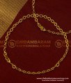 ANK061 - 10.5 Inch Beautiful Light Weight Designer Payal Link Chain Anklet One Gram Gold Jewelry 