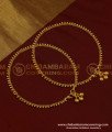 ANK074 - 9.5 Inch Buy One Gram Gold Covering Simple Thin Gold Beads Anklets Designs for Girls